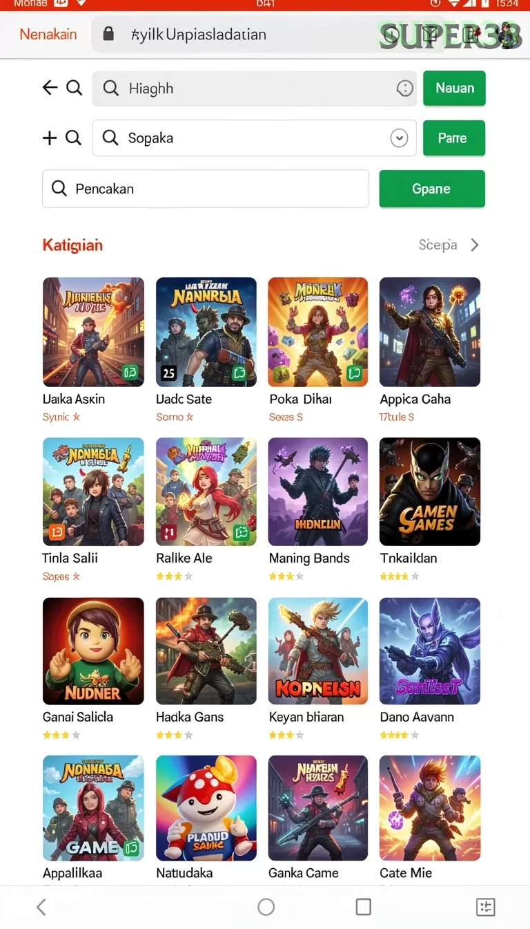 Cuplikan layar JKTGAME — halaman utama